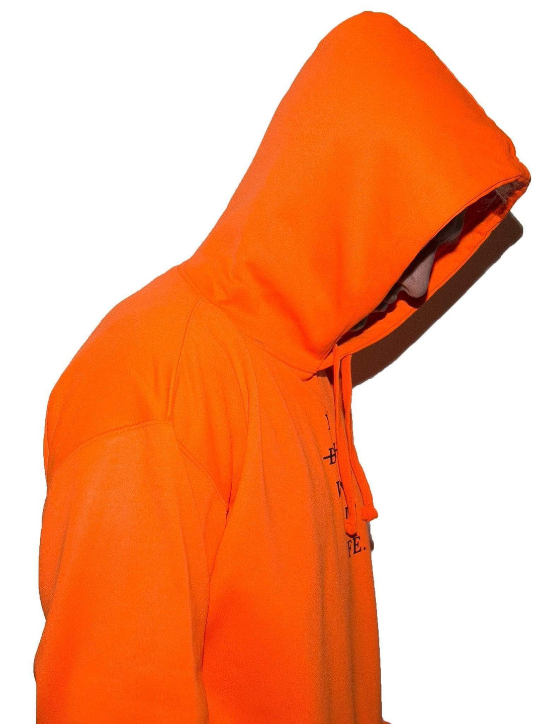 Orange name brand hoodies best sale